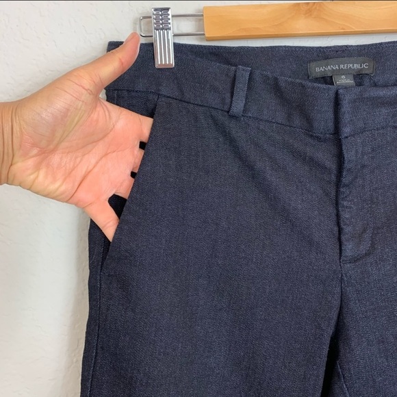 BANANA REPUBLIC Chambray Avery Ankle Pant Size 6 - Picture 4 of 8